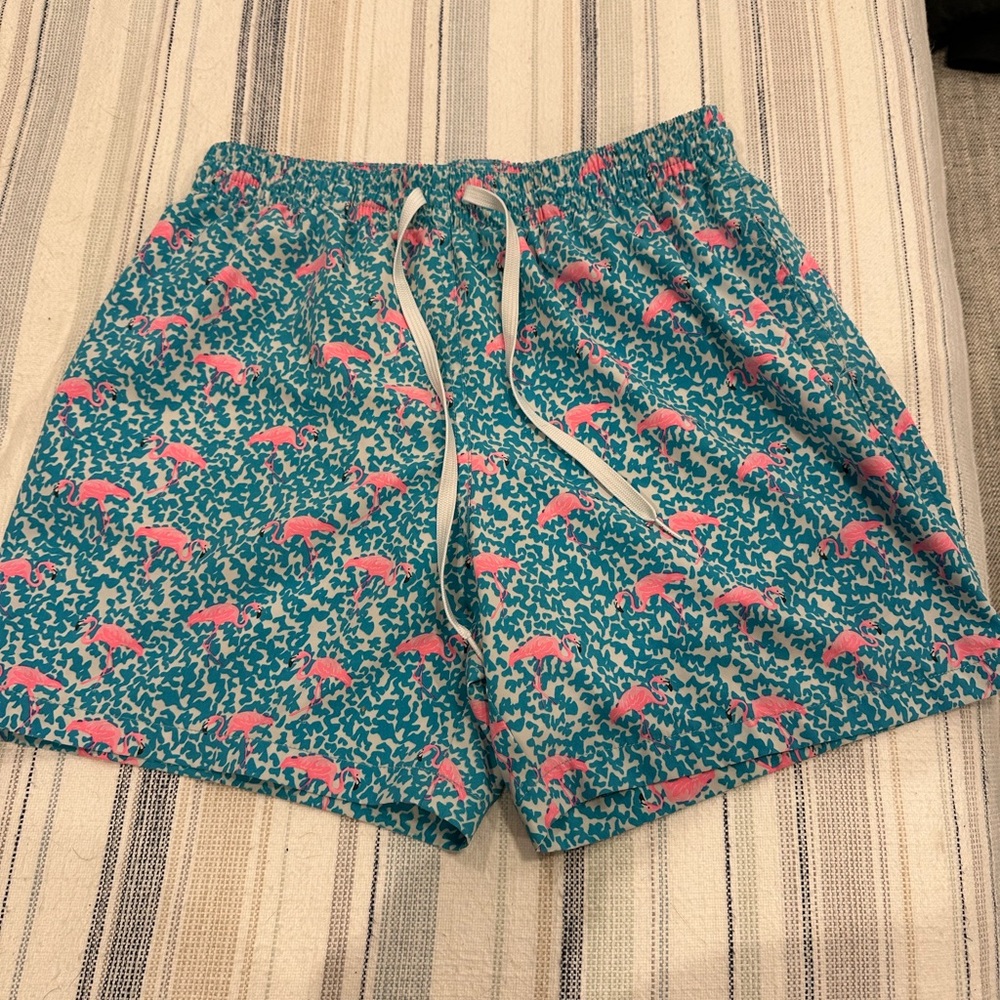 Teal Shorts with Pink Animal Print